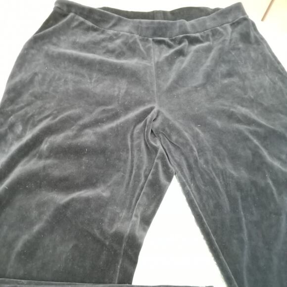 Lauren Ralph Lauren Pants Womens 2X Black Velvet Pull On Straight Leg Stretch - Picture 4 of 9